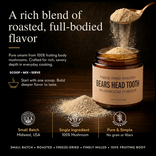 Bear’s Head Tooth Roasted Mushroom Powder